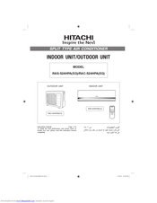 Hitachi RAC-S24HPA(EG) Instruction Manual
