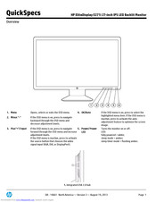 HP EliteDisplay E271i Specification