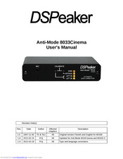 DSPeaker Anti-Mode 8033Cinema User Manual