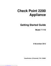 Check Point 2200 Getting Started Manual