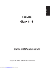 Asus GIGAX 1116 Quick Installation Manual