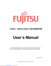 Fujitsu 17inch User Manual