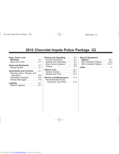Chevrolet Impala Police 2012 Manual