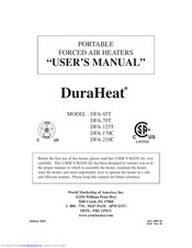 Dura Heat DuraHeat DFA-210C User Manual