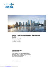 Cisco CGS-2520-16S-8PC Hardware Installation Manual