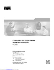 Cisco LRE CPE Hardware Installation Manual
