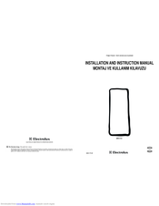 Electrolux ERN3122 Installation And Instruction Manual