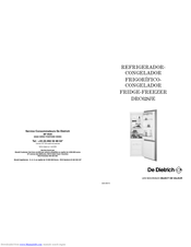 DeDietrich DRC628JE Quick Manual
