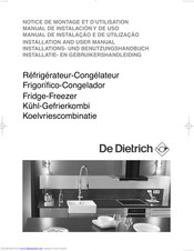Dedietrich Fridge-Freezer Installation And User Manual