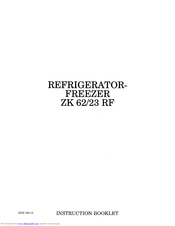 Zanussi ZK 62/23 RF Instruction Booklet