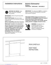 Danby Silhouette DDW2405W Installation Instructions Manual