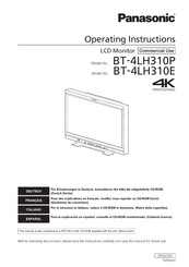 Panasonic BT-4LH310E Operating Instructions Manual