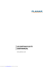 Planar LX1251TI User Manual