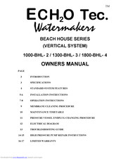 ECH2O Tec. 1800-BHL- 4 Owner's Manual