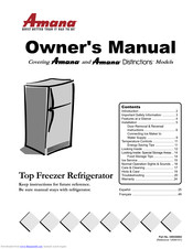 Amana Distinctions Series Owner's Manual
