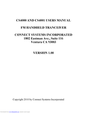 Connect Systems CS4001 User Manual