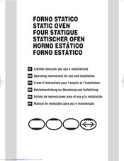 CASTOR Static Oven Operating Instructions For Use And Installation