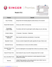 Singer Promise 1512 Features & Benefits