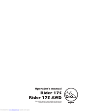 HUSQVARNA RIDER 175 AWD Operator's Manual