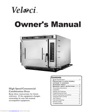 Veloci High Speed Commercial Combination Oven Owner's Manual