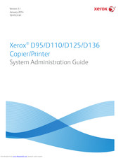 Xerox D95 System Administration Manual