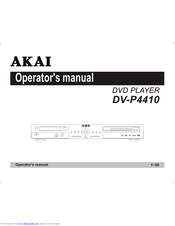 AKAI DV-P4410 Operator's Manual