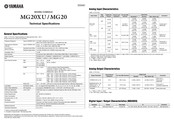 Yamaha MG16XU Technical Specifications