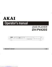 AKAI DV-P4420S Operator's Manual