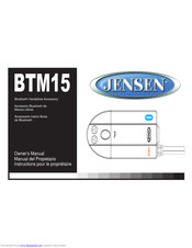 Jensen BTM15 Owner's Manual