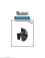 Liebert OpenComms Web Card User Manual