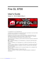 ATI Technologies FIRE GL 8700 User Manual
