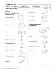 HONDA 08A26-5E1-100 Installation Instructions Manual