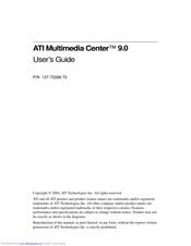ATI Technologies MULTIMEDIA CENTER 9.0 User Manual