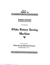 Singer White rotary Manual