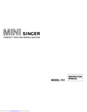 Singer Mini 212 Instruction Manual