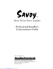 AUDIOCONTROL SAVOY Installation Manual