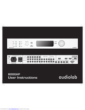 Audiolab 8000AP User Instructions