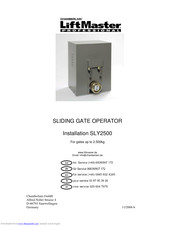 CHAMBERLAIN SLY2500E2 Installation Manual