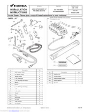 HONDA 08B08-MCH-100 Installation Instructions Manual