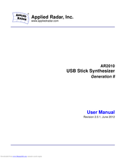 Applied Radar AR2010 User Manual