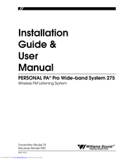 Williams Sound PPA 275 User Manual