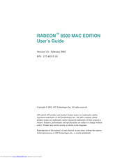 ATI Technologies RADEON 8500 MAC EDITION User Manual