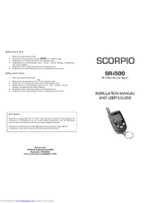 Scorpio SR-i500 User Manual