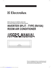 Electrolux R410A User Manual