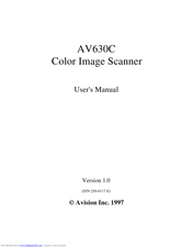 AVISION AV363C User Manual