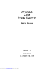AVISION AV630CS User Manual