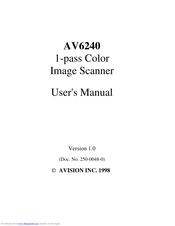 AVISION AV6240 User Manual