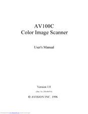 AVISION AV100C User Manual