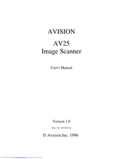 AVISION AV25 User Manual