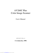 AVISION AV260C Plus User Manual